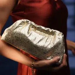 Inc.5 Gold Textured Medium Clutch-image-50