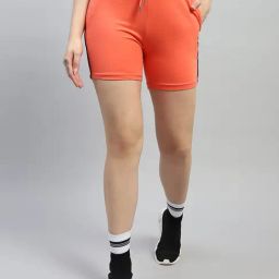 Monte Carlo Orange Cotton Regular Fit Shorts-24