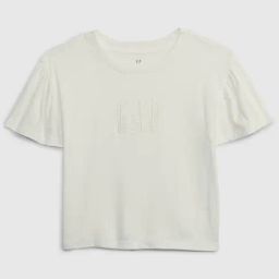 GAP Girls White Cotton Embroidered T-Shirt-image-84