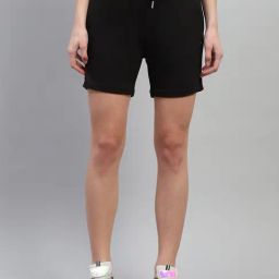 Monte Carlo Black Cotton Regular Fit Shorts-image-67