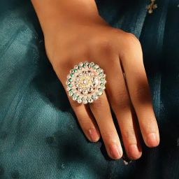 Priyaasi Classic Gold Brass Rings-25