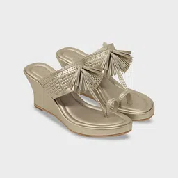 Aprajita Toor Ethnic Wedge Sandals with Tassels-26