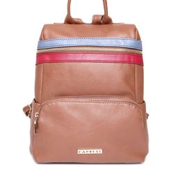 Caprese Women Brown Solid Backpack-28