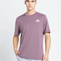 Adidas Purple Poly T Training T-Shirt-image-11