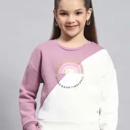 Monte Carlo Kids Mauve & Off-White Printed Full Sleeves Sweatshirt-picture-7