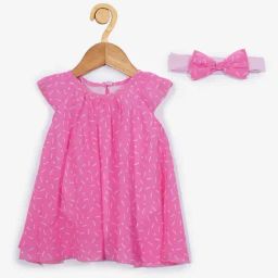 Creative Kid'S Girls Pink Regular Fit Printed Dress-image-86