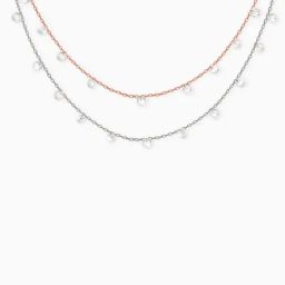 GIVA 925 Sterling Silver Bi-Color Necklace for Women-image-77
