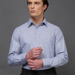 Daniel Hechter Black Blue Cotton Regular Fit Printed Formal Shirt-image-88