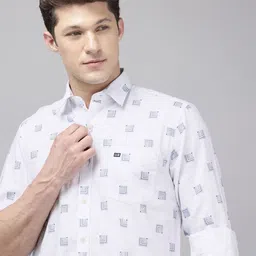 Arrow Manhattan Slim Fit Printed Pure Cotton Casual Shirt-image-44