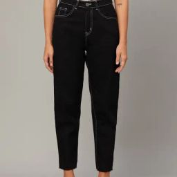 Kotty Black Cotton Lycra Solid Jeans-image-95