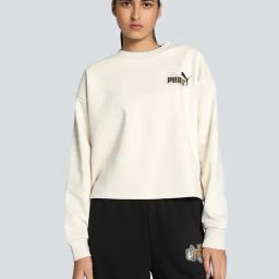 Puma White Logo Print Sweatshirt-image-36