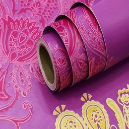 HOMEMATES Pink & Yellow Printed Waterproof Wall Sticker-27