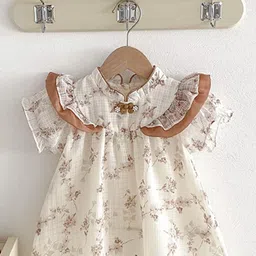 LULU & SKY Floral Print Cold-Shoulder A-Line Dress-picture-38