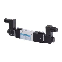 Janatics 5 Port 3 Position Blocked Type G1/8 DC Solenoid Spring Center Valve 24 V, DS264SC60-W-34