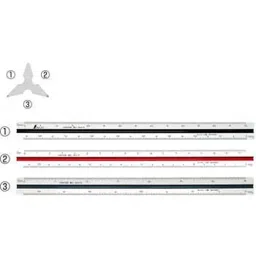 Shinwa Rules Triangular Scale for Reduced Copy 326 mm Length, 70803 C-30 image 5