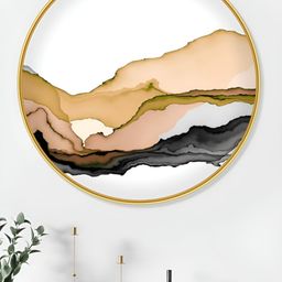 SAF White & Gold-Toned Abstract Synthetic Wood Wall Paintings-picture-12