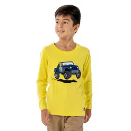 Cherry Crumble By Nitt Hyman Kids Yellow Printed T-Shirt-image-64