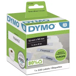 Dymo Label Writer Preg Suspension File Black/White (12mmx50mmx220Nos)-39