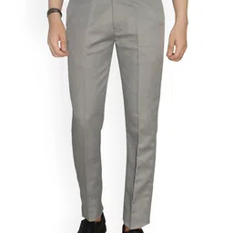 KUNDAN Men Regular Fit Mid-Rise Formal Trouser-image-121