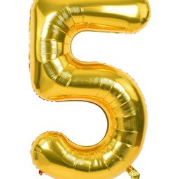 Shopperskart 5th Birthday Foil Balloon - Golden-24