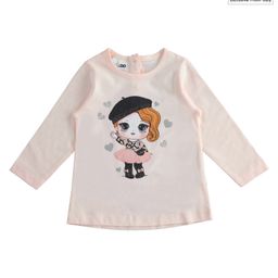 iDO Italy Cotton Full Sleeves Doll Print T-shirt - Pink-picture-4