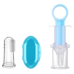 Safe-O-Kid Silicone Baby Finger Brush with Case With Silicone Liquid Medicine Feeder-image-3