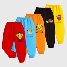 KUCHIPOO Pack Of 5 Disney Featuring The Lion King Printed Track Pants -  Multi Colour-image-36