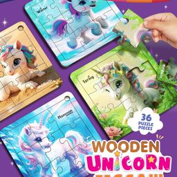 Intelliskills Premium Unicorn Jigsaw Puzzle for Kids | 36 Pieces Puzzle Set | Fun Learning & Educational Toy for Enhancing Concentration  & Motor Skills | Puzzle for Kids 3+ Years |Best Birthday Gift | BIS Certified-25