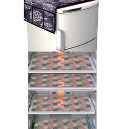 Dakshya Industries Fridge Top Cover and Fridge Mat Combo Set of 5-18