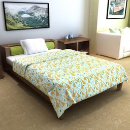 Divine Casa 144 TC Cotton Single Bed Comforter | Soft & Lightweight Reversible All-Season Blanket | Machine Washable Bedding for Kids & Adults | Misty Jade, 145 x 230 cm-image-83
