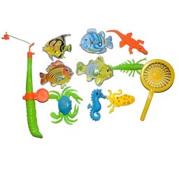 NEGOCIO Magnetic Fishing Toy Game with Fishing Rod and Colourful Fishes, a Role Play Game for Kids- Pack of 1- Color May Vary-21