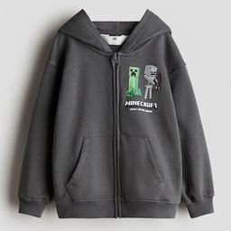 H&M Printed Zip-Through Hoodie-image-76