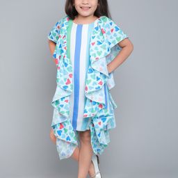 Pink Chick Print Ruffled A-Line Dress-picture-21