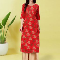 HERE&NOW Women Ethnic Motifs Printed Kurta-picture-18