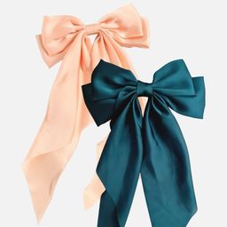 Rovlina Women Set of 2 Satin Bow Clips Hair Accessory Set-picture-11