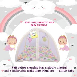 Kwitchy New Born Baby Bedding Combo of Mattress with Net Sleeping Bag 4 Pcs Gadda Set - Yellow image 3