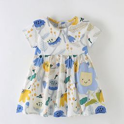 LULU & SKY Girls Conversational Printed Fit & Flare Midi Dress-picture-17