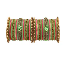 RIJOLI Sea Green Alloy Bangle-36
