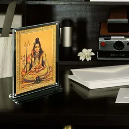 Hawai Gold Toned & Shiva Lord Ganesha Table Photo Frame-image-67