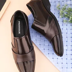 Provogue Men Solid FormalSlip-On Shoes-image-56