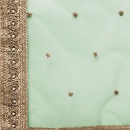 FABPIXEL Printed Sequinned Semi-Stitched Lehenga & Unstitched Blouse With Dupatta image 4