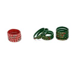 Somil Combo Glass Bangles For Women | Traditional Bangles Set | Daily, Festive & Party, Combo Of 2 Set, Red, Green-image-97