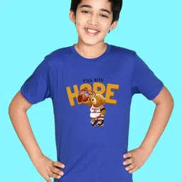 NUSYL Boys Graphic Printed Round Neck Short Sleeves Cotton T-shirt-image-54