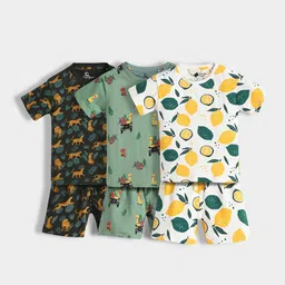 Orange Sugar Unisex Kids Printed T-shirt with Shorts-10