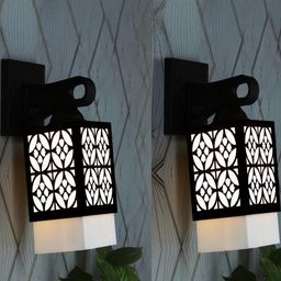 Gojeeva Brown Wood Square Wall Lamps-picture-28