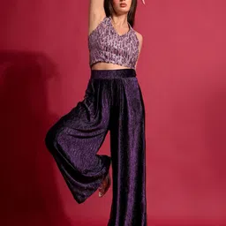 GARDEN PARTY Women's Velvet Co-Ord Set-image-25