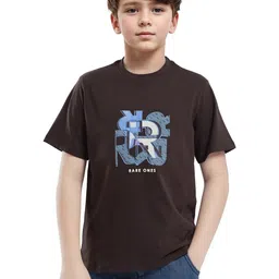 RARE ONES Boys Typography Printed Round Neck Short Sleeves Regular Fit T-shirt-picture-16