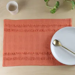 House This Barkheda 2-Pcs Rust Textured Table Placemats-6