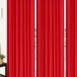 BELLA TRUE Red 3 Pieces Black Out Window Curtains-image-89