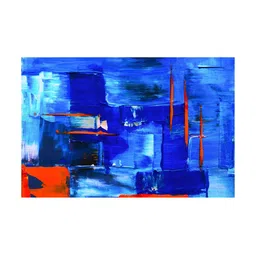Inephos Blue & Red 1 Piece Abstract Printed Canvas Wall Art-image-20